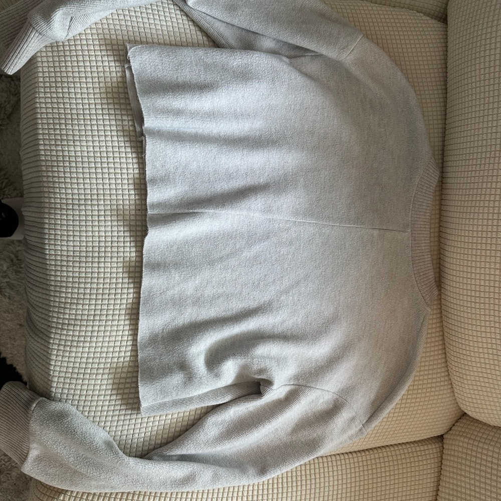 Zara Gray Crew Neck Sweater Timeless Comfort